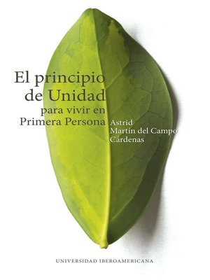 cover image of El principio de unidad para vivir en primera persona